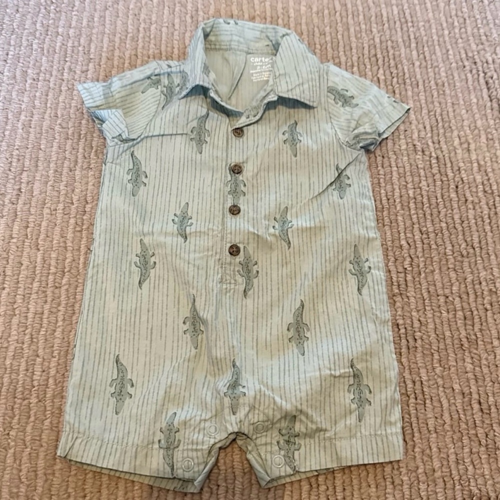 Carter's Baby Romper with Alligator Print